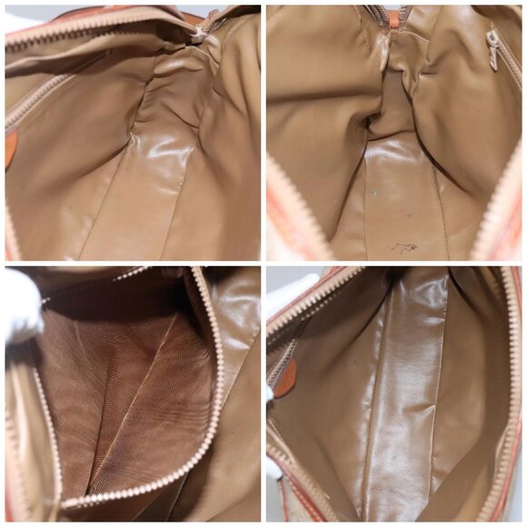 CELINE Macadam Canvas Shoulder Bag PVC Beige Gold Auth - Picture 14 of 16